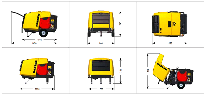 Габаритные размеры Kaeser M13