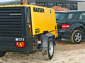 Работа компрессора Kaeser M 171